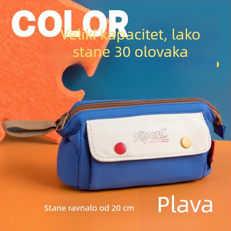 Pernica za srednjoškolce, minimalistički dvostruki sloj, velika kapaciteta, višeslojna školska torbica, moderan i jedinstven izgled