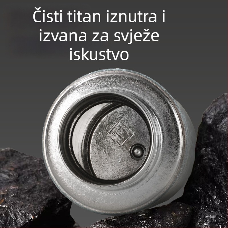Čaša od čistog titanija s magnetskim poklopcem, dvostruka vakuumska izolacija, odvajanje čaja i vode — zdrava šalica za čaj, elegantan poklon