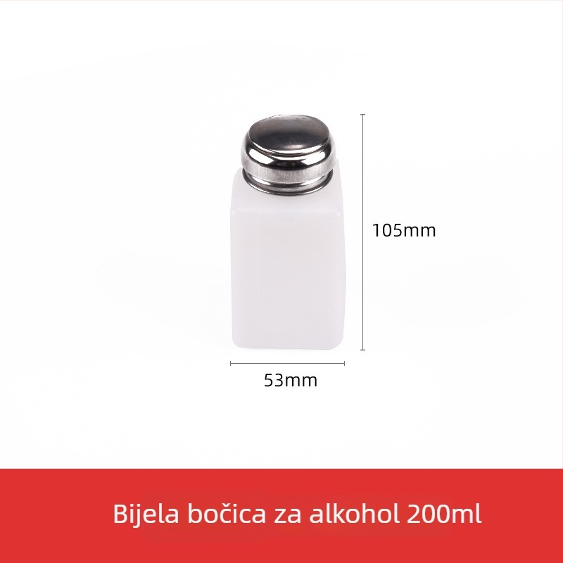 Staklena boca za alkohol 180 ml, s pumpom, industrijska upotreba, otporna na koroziju, antistatična, debela, s bakrenim jezgrom