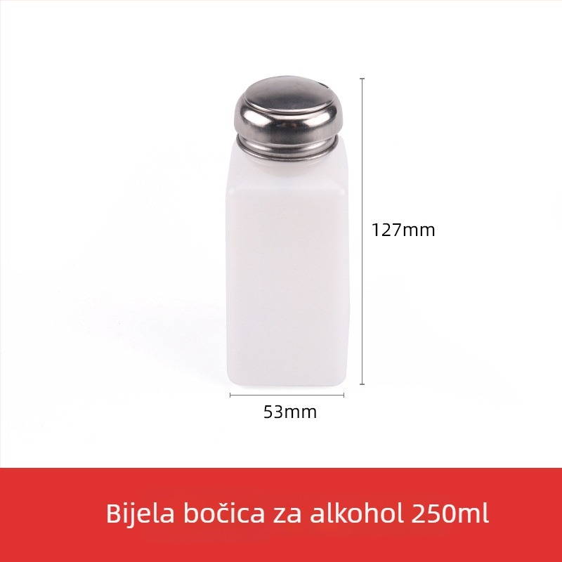 Staklena boca za alkohol 180 ml, s pumpom, industrijska upotreba, otporna na koroziju, antistatična, debela, s bakrenim jezgrom