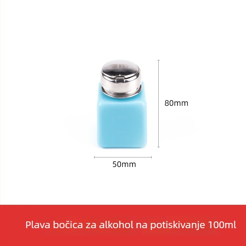 Staklena boca za alkohol 180 ml, s pumpom, industrijska upotreba, otporna na koroziju, antistatična, debela, s bakrenim jezgrom