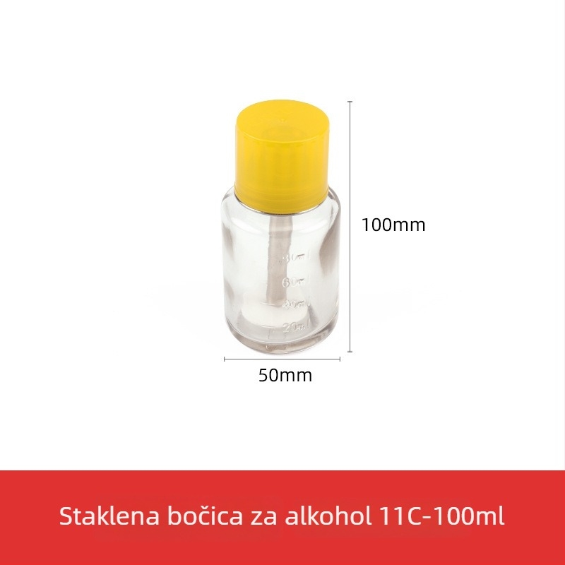 Staklena boca za alkohol 180 ml, s pumpom, industrijska upotreba, otporna na koroziju, antistatična, debela, s bakrenim jezgrom