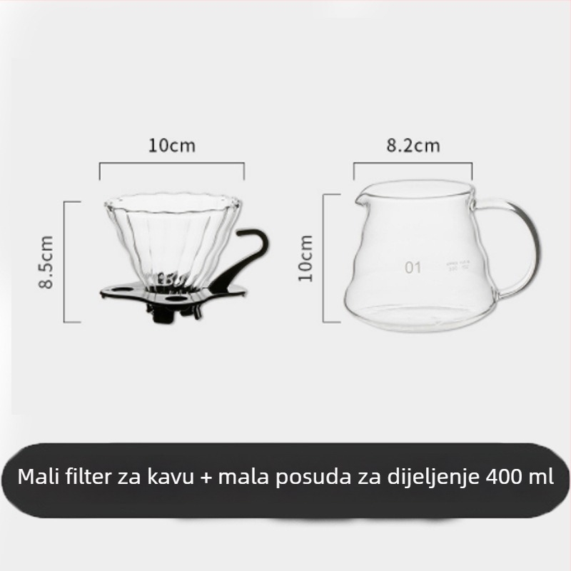 Pearl set za kavu s drip filtrom i filtrom za ekstrakciju za ručno pripremljenu kavu