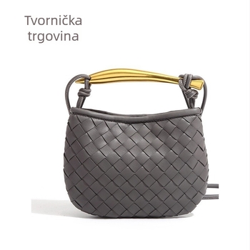  Tkana torba s čvorom, sedlastog stila, preko ramena i ručna, svakodnevna minimalistička
