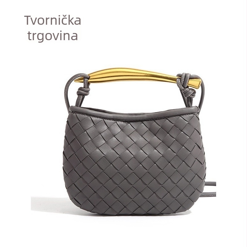  Tkana torba s čvorom, sedlastog stila, preko ramena i ručna, svakodnevna minimalistička