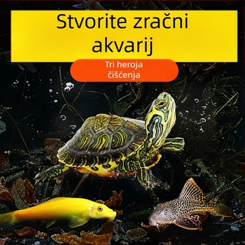 Čistač akvarija za žuto-ušnu kornjaču, uklanjanje algi i otpada, hladna voda, živa kornjača