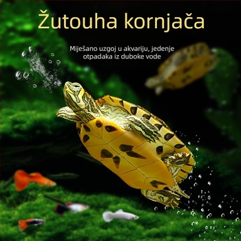 Čistač akvarija za žuto-ušnu kornjaču, uklanjanje algi i otpada, hladna voda, živa kornjača