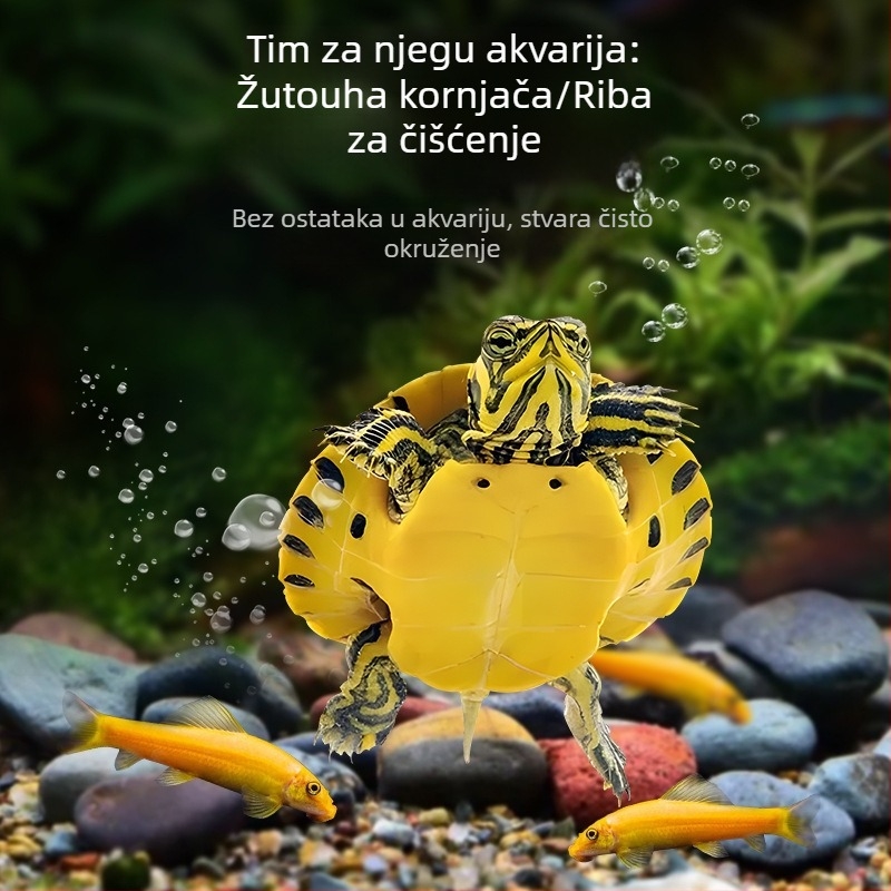Čistač akvarija za žuto-ušnu kornjaču, uklanjanje algi i otpada, hladna voda, živa kornjača