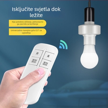 Bežični držač lampe s daljinskim upravljačem, 220V, kućna upotreba, vremenski prekidač rasvjete u spavaćoj sobi