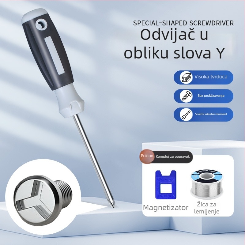13-u-1 set odvijača za demontažu utičnica i panelnih spojeva: trokutasti, U-oblik, Y-oblik, unutarnja križna glava