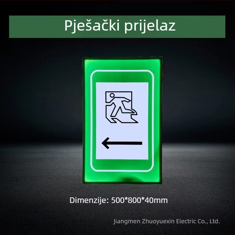 Tunelska LED sigurnosna svjetiljka sa znakom evakuacije i pješačkim prijelazom