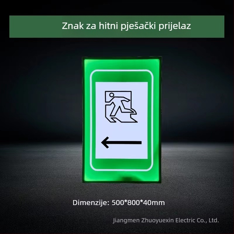 Tunelska LED sigurnosna svjetiljka sa znakom evakuacije i pješačkim prijelazom