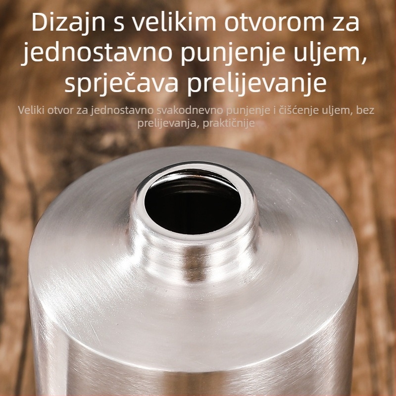 Bočica za ulje od 304 nehrđajućeg čelika, pritisni raspršivač, atomizirano raspršivanje