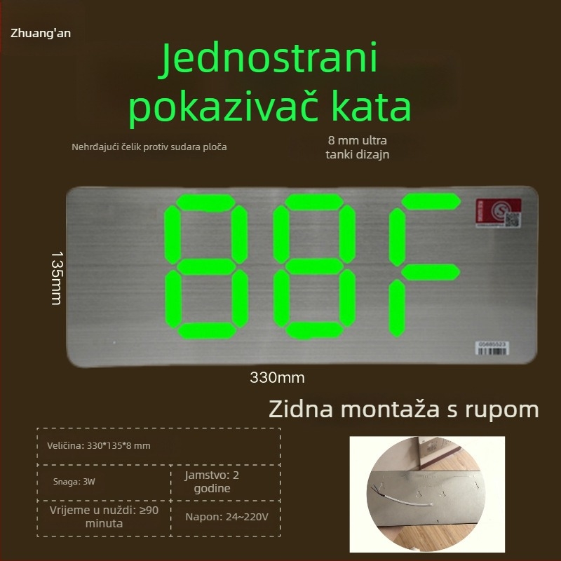 LED indikator izlaza iz požara, nehrđajući čelik, sigurnosni znak izlaza, 36V