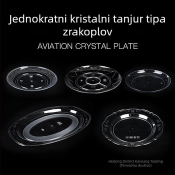 Jednokratne plastične tanjure s kristalnim izgledom, za kućnu upotrebu i bankete