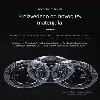 Jednokratne plastične tanjure s kristalnim izgledom, za kućnu upotrebu i bankete