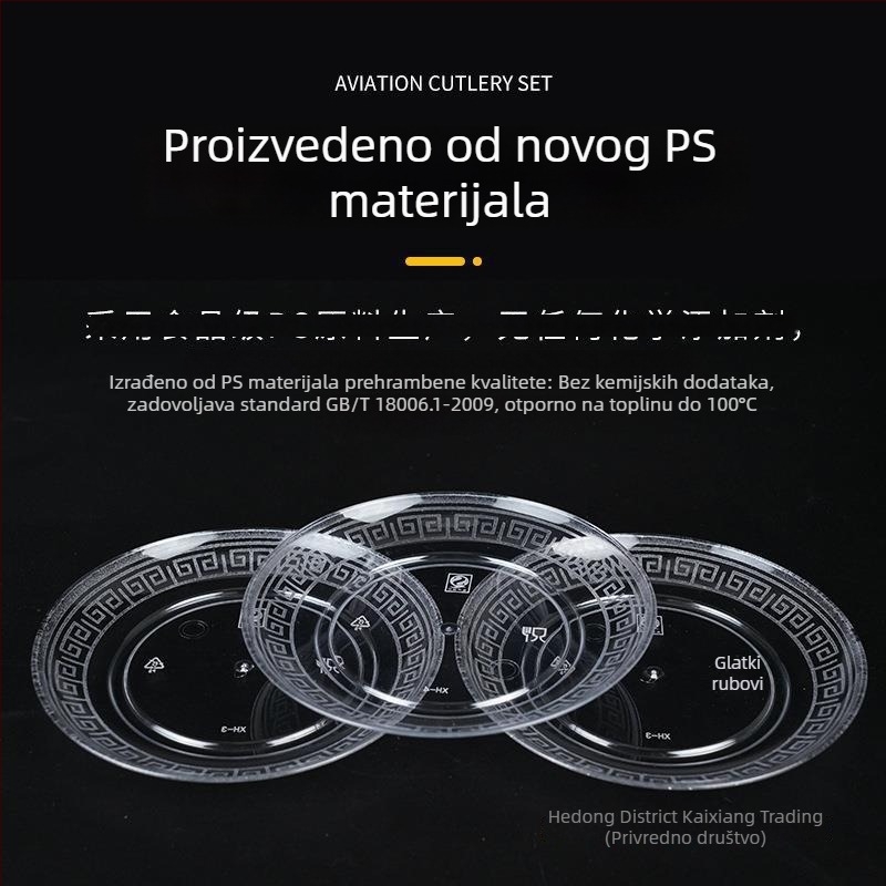Jednokratne plastične tanjure s kristalnim izgledom, za kućnu upotrebu i bankete
