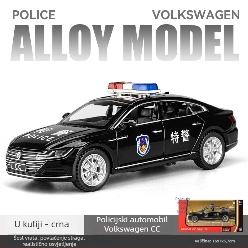 1:24 aluminijski policijski automobil – realističan model za djecu