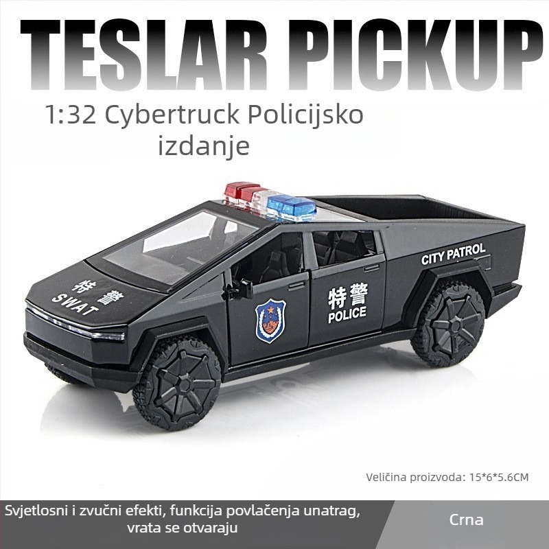 1:24 aluminijski policijski automobil – realističan model za djecu