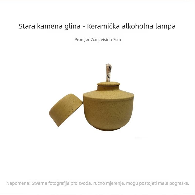Keramički čajni štednjak s lampom na alkohol za pripremu Kung Fu čaja, putni set za čaj, ekološki grijač za prokuhavanje vode