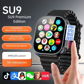 Xiaosumi Yu9 pametni sat s otiskom prsta, DDR4, model 8601C, Android SU9A, AMOLED 2,06 inča