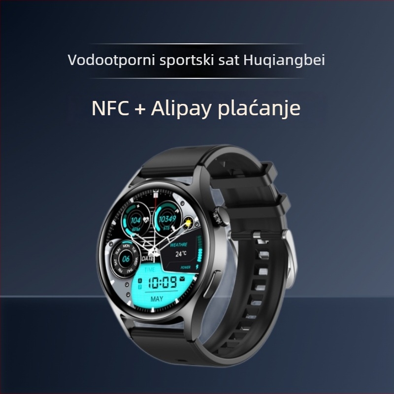 W10 pametni sat, Bluetooth vodootporan sportski sat s offline plaćanjem NFC, HD TFT zaslon od 1,52 inča
