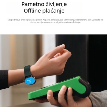 Sportski pametni sat s velikom HD zaslonom, Bluetooth pozivi, termometar i NFC plaćanja