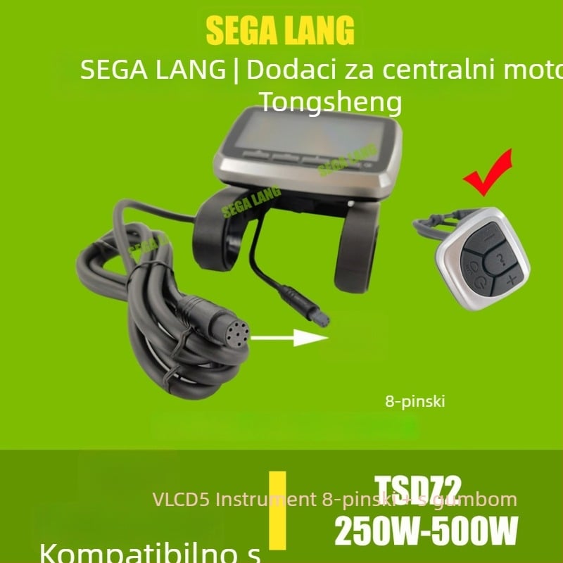 Pribor za Tongsheng TSDZ2 srednji motor: zupčanici, instrument, senzor momenta, brzomjer