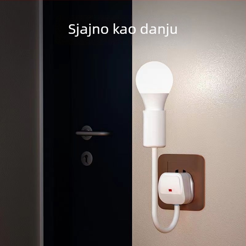 LED noćna lampica uz krevet, priključna, za spavaću sobu, energetski učinkovita, super svijetla