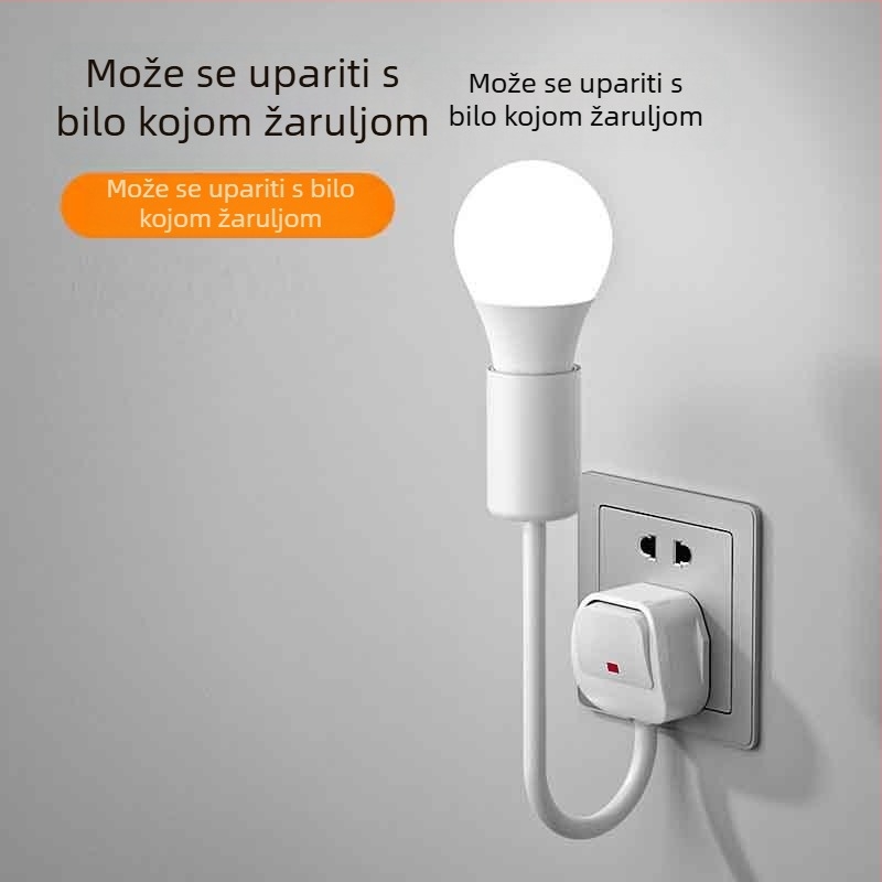 LED noćna lampica uz krevet, priključna, za spavaću sobu, energetski učinkovita, super svijetla