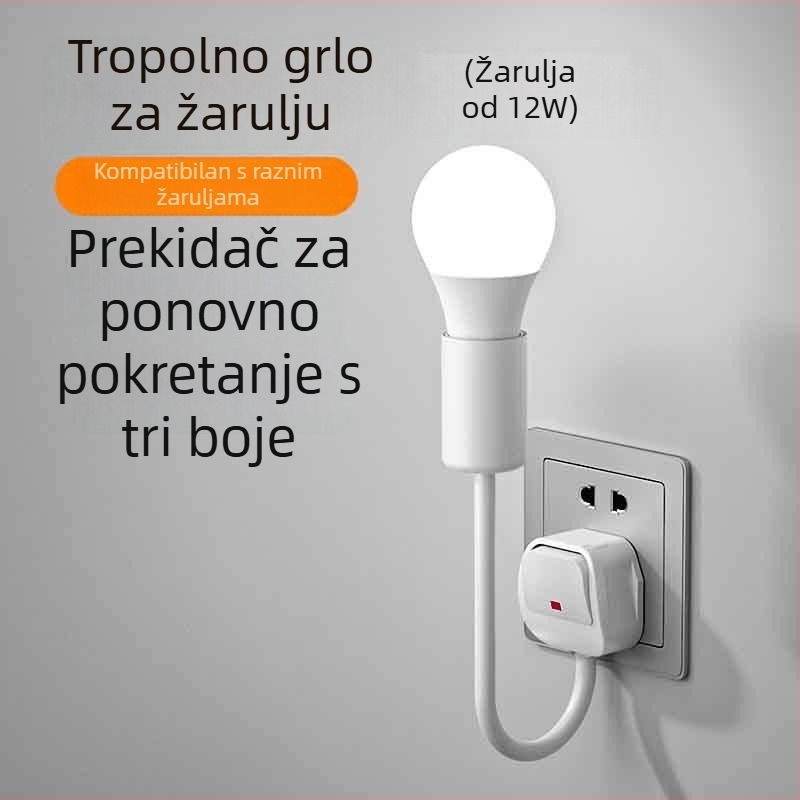 LED noćna lampica uz krevet, priključna, za spavaću sobu, energetski učinkovita, super svijetla