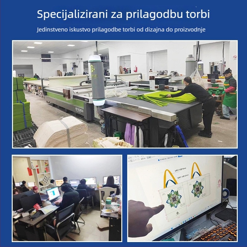 Prazna laminirana tote torba, platnena torba, pamucna torba, studentska platnena torba za kulturu i kreativnu reklamu s prilagođenim logotipom