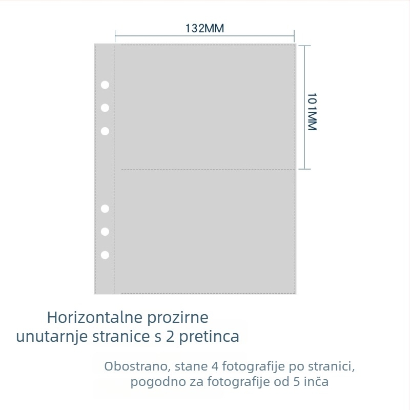 A5 korejskog stila šest rupa tvrdi povez za fotografije 3×5 i kartice zvijezda