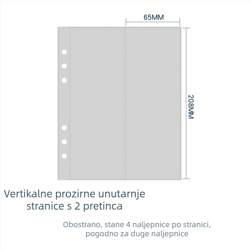 A5 korejskog stila šest rupa tvrdi povez za fotografije 3×5 i kartice zvijezda