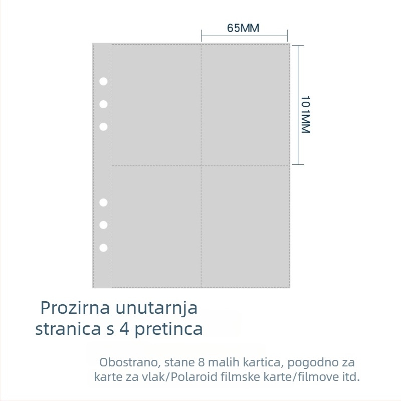 A5 korejskog stila šest rupa tvrdi povez za fotografije 3×5 i kartice zvijezda