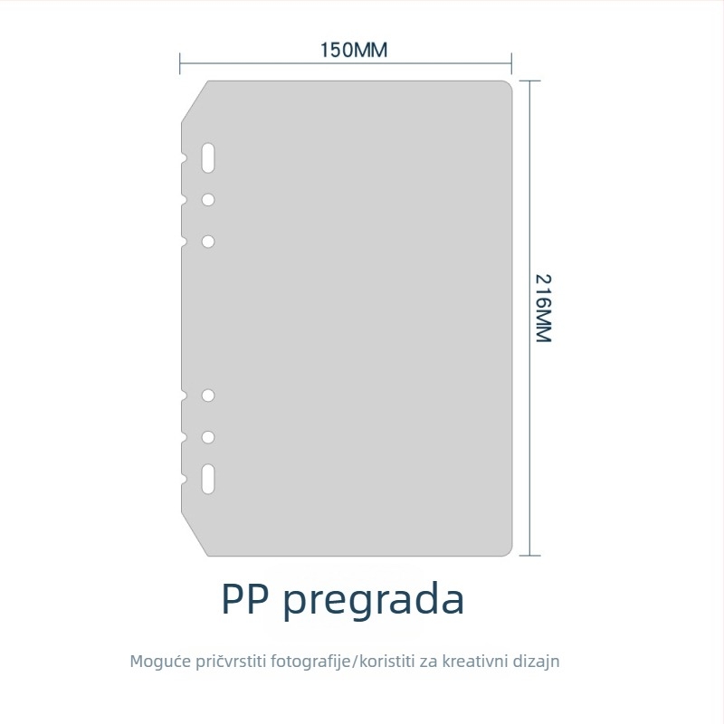 A5 korejskog stila šest rupa tvrdi povez za fotografije 3×5 i kartice zvijezda