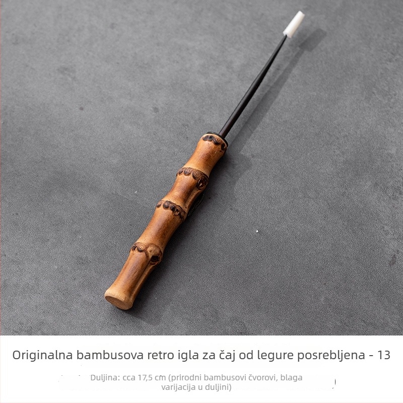 Set alata za čajnu ceremoniju u antičkom stilu s ljubičastim bambusom – bambusova čajna žličica, čajna žličica, bambus šiba, čajna lopatica, Šest gospodara