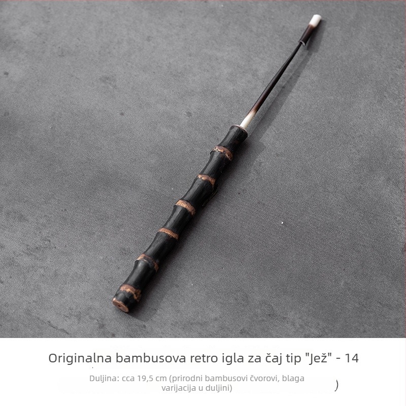 Set alata za čajnu ceremoniju u antičkom stilu s ljubičastim bambusom – bambusova čajna žličica, čajna žličica, bambus šiba, čajna lopatica, Šest gospodara