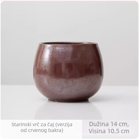 Keramička posuda za čajne ostatke, za ispiranje čaja – retro dizajn
