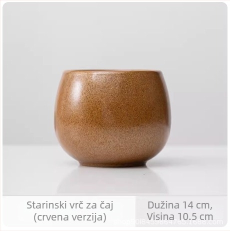 Keramička posuda za čajne ostatke, za ispiranje čaja – retro dizajn