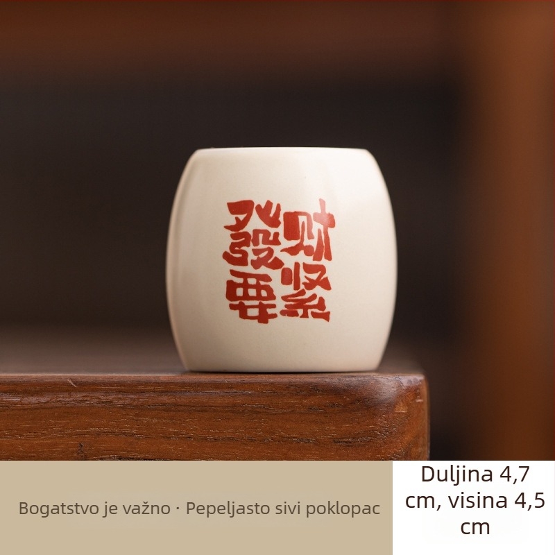Keramički držač poklopca čajnoga i nosač poklopca s glazurom od pepela, ukras Gongfu čajnog seta, ručna izrada
