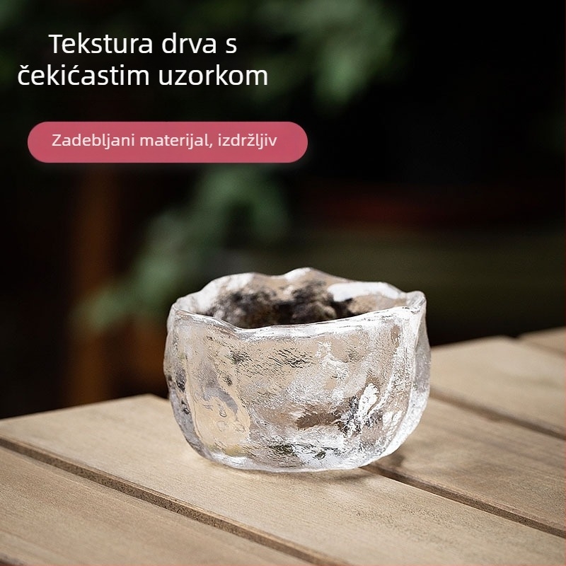 Japanski stil kristalna čajna šalica s pozlaćenjem, za kućnu upotrebu – samostalna Gongfu šalice čaja