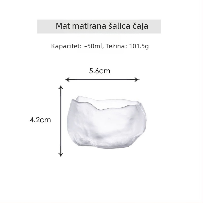 Japanski stil kristalna čajna šalica s pozlaćenjem, za kućnu upotrebu – samostalna Gongfu šalice čaja