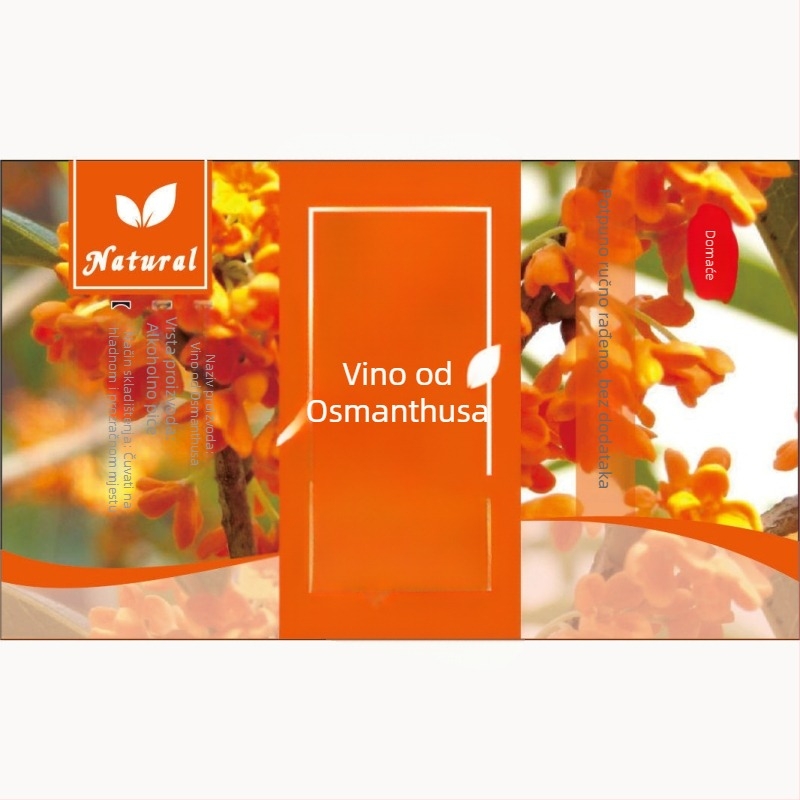 Kraft samoljepljiva etiketa za boce voća vina, kvadratna, 9 × 5,5 cm, dizajn Peach Blossom, Bayberry, Osmanthus, Mulberry, Lychee, Cherry, Dragon Fruit, Hawthorn, Green Plum, Blueberry, Rose i Renzijiu