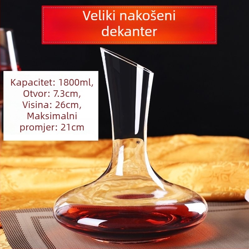 Mali brzi dekantor od bezolovnatog kristalnog stakla za crveno vino, europskog stila, personalizirani dekantor