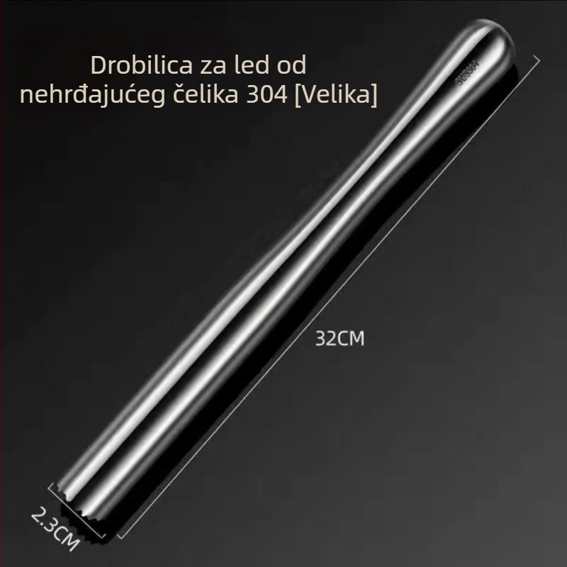 304 nehrđajući čelik – alat za drobljenje leda za koktele, elektroplatinirani štapić za led, čekić za limun, koktejlov štapić