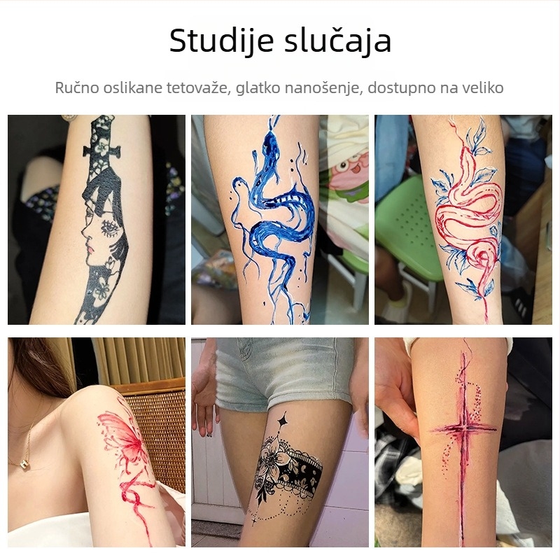 Krema za hennu tetovažu, biljna baza, ručno izrađena, s polovičnim prekrivanjem