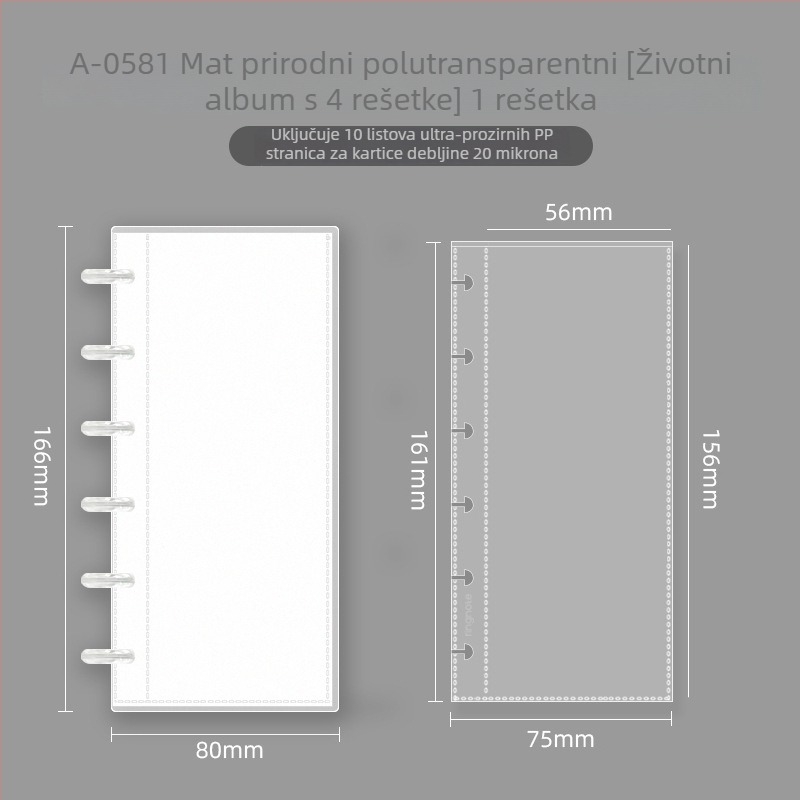 Album za fotografije u stilu Instagram s kopčom od gljive i rasporedom od četiri kvadrata za fotografije