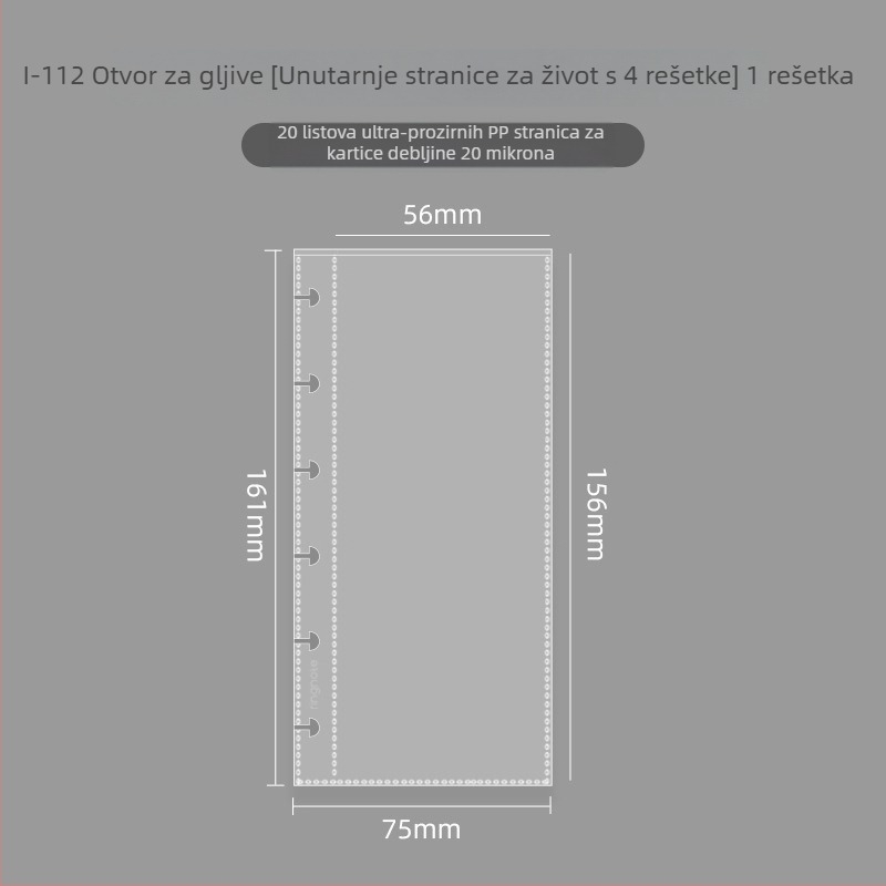 Album za fotografije u stilu Instagram s kopčom od gljive i rasporedom od četiri kvadrata za fotografije