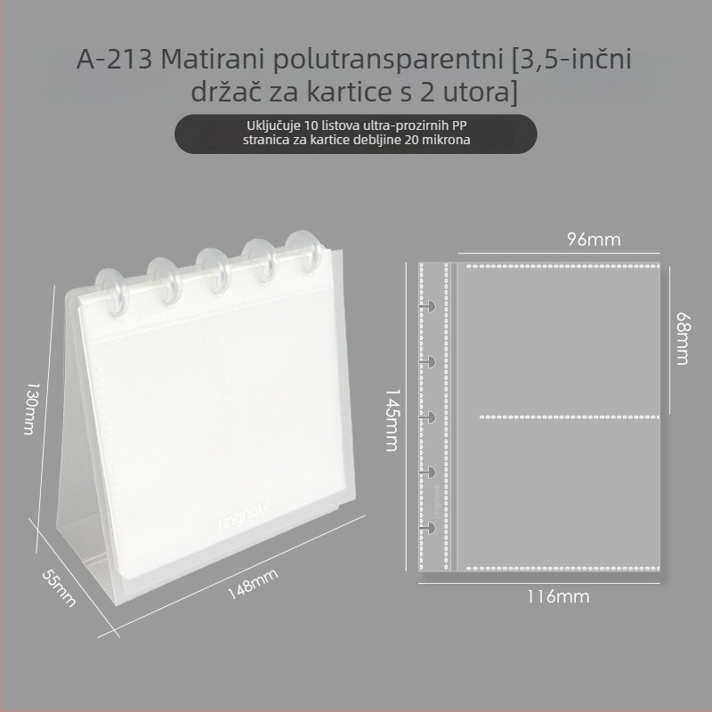 Album za fotografije u stilu Instagram s kopčom od gljive i rasporedom od četiri kvadrata za fotografije